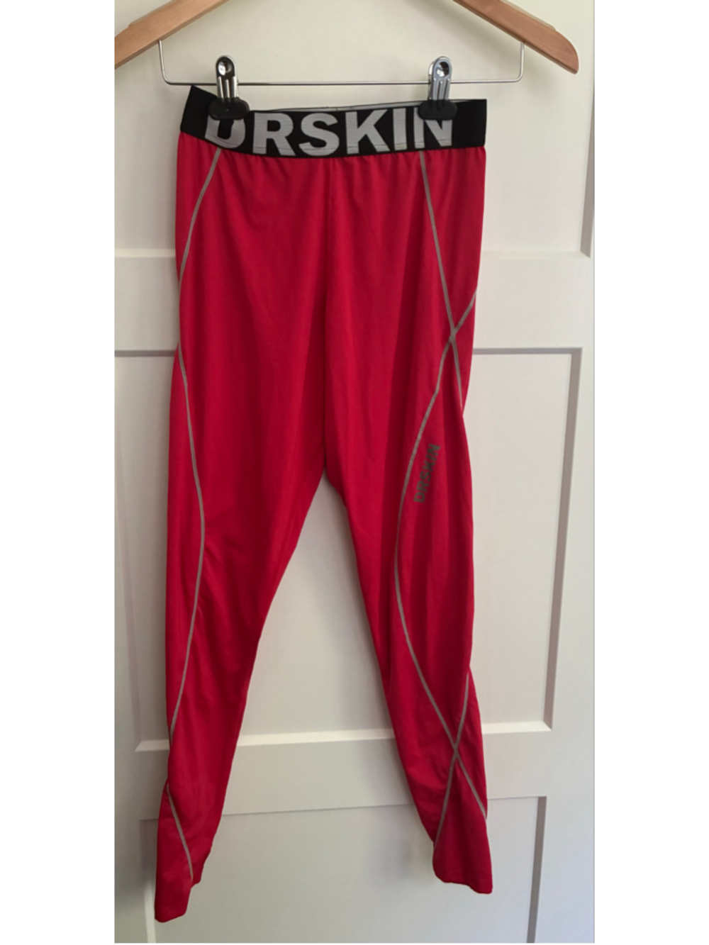 Men's DRSKIN Compression Joggers Size M Red and Black